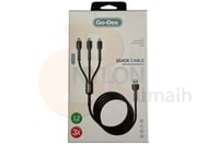 كابل شاحن تايب سي + مايكرو + ايفون 3 في 1