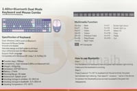 كيبورد وماوس لاسلكي وايرلس و بلوتوث - MD318WK