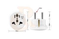 محول فيش كهرباء من ثلاثي UK الى ثنائي