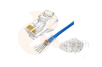 راس كابل شبكة RJ45 Pass-Through 100 Pcs