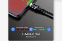 كابل هواوي ماك بوك تايب سي 100W من فينشن - 2 متر