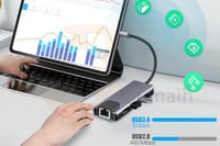 موزع USB-C TYPE-C DOCK الى 5 مخارج