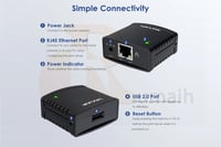 محول طابعة الى شبكة LAN سلكي Print Server