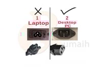 كابل كهرباء كمبيوتر ديل اصلي DELL PC Power Cord
