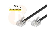 كيبل تليفون ارضي لون اسود - 3 متر