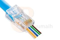 راس كابل شبكة RJ45 Pass-Through 100 Pcs