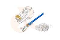 راس كابل شبكة RJ45 Pass-Through 100 Pcs