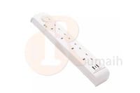 توصيلة كهربائية 2USB + 1Type-c بـ 4 افياش 5 متر