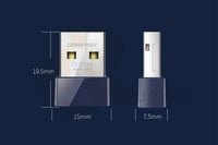 وصلة وايرلس + بلوتوث للكمبيوتر WIFI + BT USB