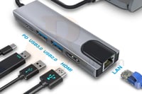 موزع USB-C TYPE-C DOCK الى 5 مخارج