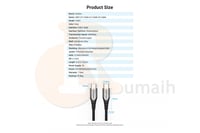 كابل هواوي ماك بوك تايب سي 100W من فينشن - 2 متر