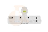 توصيلة قسام كهرباء بـ 3 افياش + USB