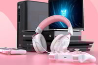 سماعة راس اونيكوما للالعاب ابيض و وردي - ONIKUMA X...