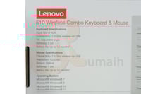 كيبورد و ماوس لاسلكي لينوفو ابيض - LENOVO 510