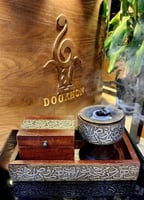 طقم مبخرة مع علبة للعود صناعة هندية يدوية