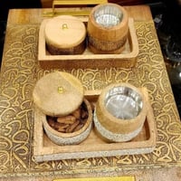 طقم مبخر مع علبة عود صناعة يديوية هندي