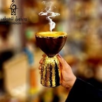 مبخر ذهبي ستيل مع خشبي حجم وسط