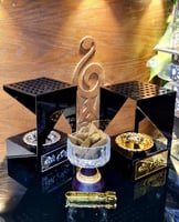 مبخر اكريليك ذهبي مع اسود او فضي مع اسود