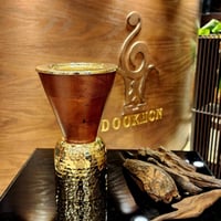 مبخر ستيل ذهبي مع خشب صناعة يدوية هندي حجم وسط ثقي...