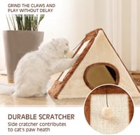 بيت مثلث مع لوح خدش رمادي 50x25x38سم