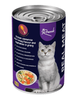 رانك طعام رطب معلبات للقطط البالغة بنكهة دجاج مع ا...