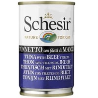 شيزير معلبات قطط تونا مع فيليه لحم البقر 140 جرام