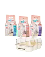 ثلاث اكياس متنوع رمل ديو التركي 10 لتر مع لتر بوكس...