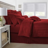 طقم مفرش مفرد ونصف 5 قطع قطن احمر عودي 200×120