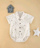 بودي سوت للرضع موديل القميص ،