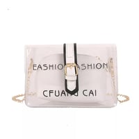 حقيبة كتف صغيرة شفافة ، أنيقه وجميلة .