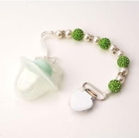 حامل لهاية الأطفال من اللؤلؤ والكريستال ، جميلة وم...