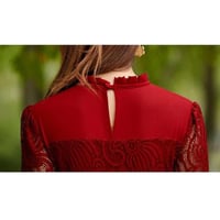 فستان أنيق ومميز من الشيفون والدانتيل ،