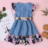 فستان للصغيرات ناعم وأنيق مع حزام ،