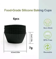 مجموعة قوالب كب كيك ( ست قطع ) من السيلكون .