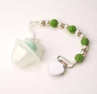 حامل لهاية الأطفال من اللؤلؤ والكريستال ، جميلة وم...