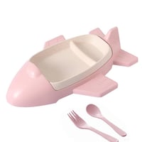 طبق طعام للأطفال بشكل طائرة