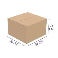 20 كرتون شحن بني طول 36 سم عرض 36 سم ارتفاع 21 سم