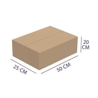 20 كرتون شحن بني طول 50 عرض 25 ارتفاع 20