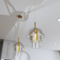 ثريا مودرن زجاج ذهبي 3 طبقات