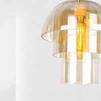 ثريا مودرن زجاج ذهبي 3 طبقات