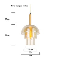 ثريا مودرن زجاج ذهبي 3 طبقات