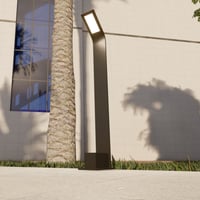 عمود انارة حدائق ليد مستطيل نحيف