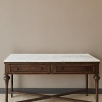 كونسول خشب بسطح رخام طبيعي