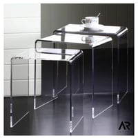 طقم طاولات خدمة اكريليك 6 ملي مدرج