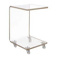 طاولة خدمة اكريليك الرف السفلي مرايه مع كفرات