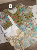 طقم مخور+ سروال ( ٦ شهور)