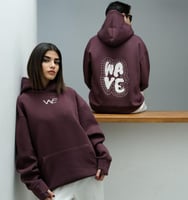 بلوفر ويف عنابي - Maroon Wave Hoodie