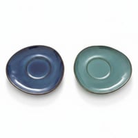 وعاء سيراميك بتصميم صدفة قاعدة كوب