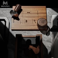 ربلة كبس القهوة الخشبية بحواف زاوية من Muvna