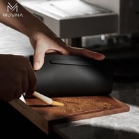 ربلة كبس القهوة الخشبية بحواف زاوية من Muvna